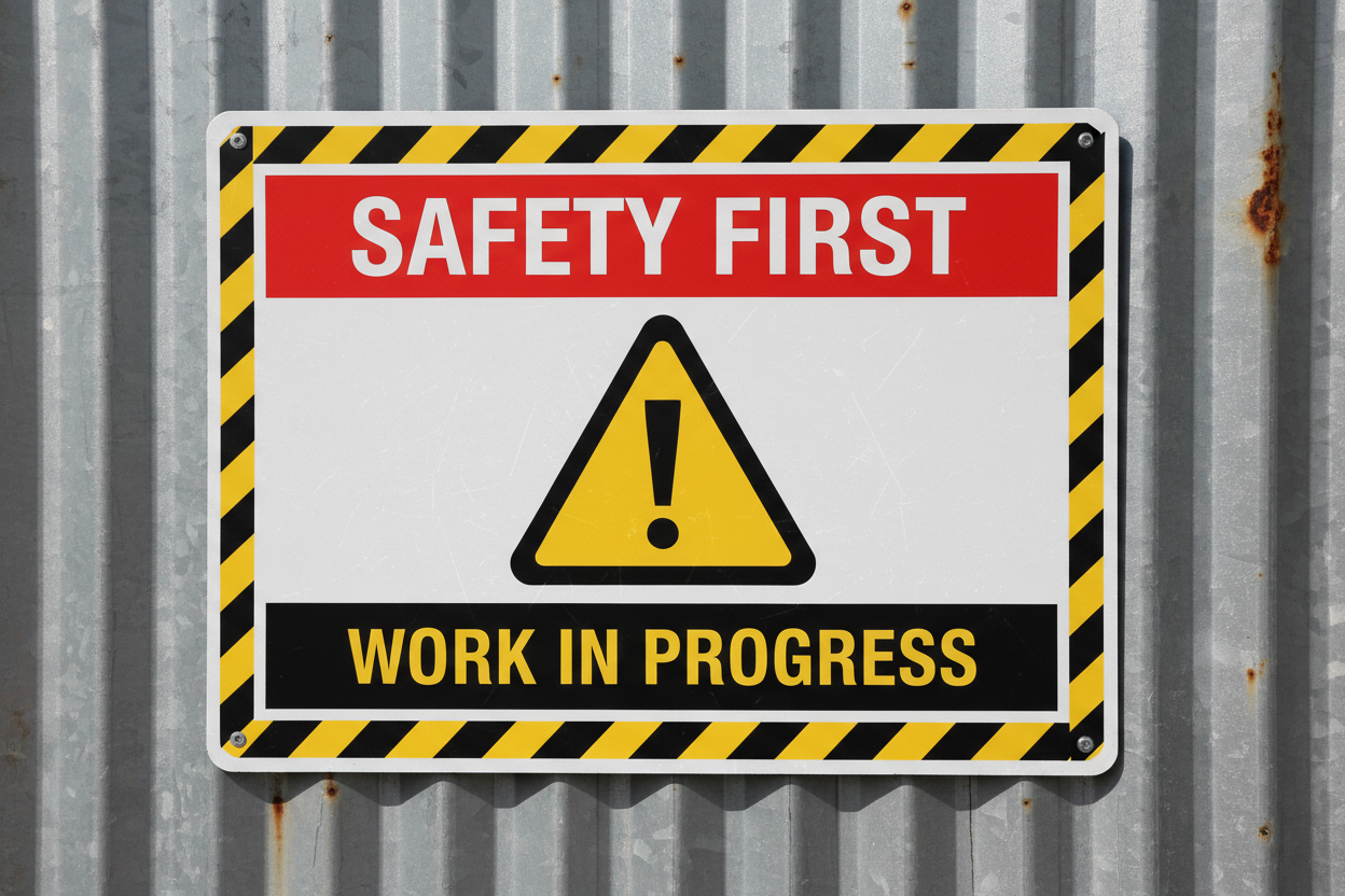 safety sigh or signal when working